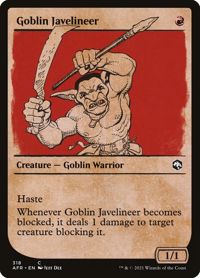 Goblin Javelineer – Common Magic: The Gathering card from Adventures in the Forgotten Realms (#318)