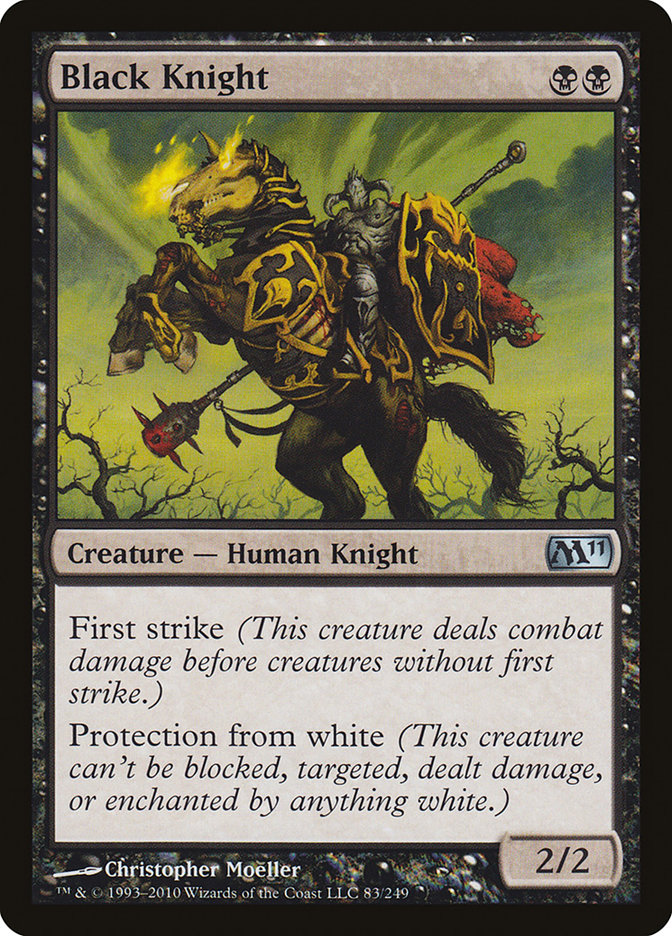 Black Knight – Uncommon Magic: The Gathering card from Magic 2011 (#83)