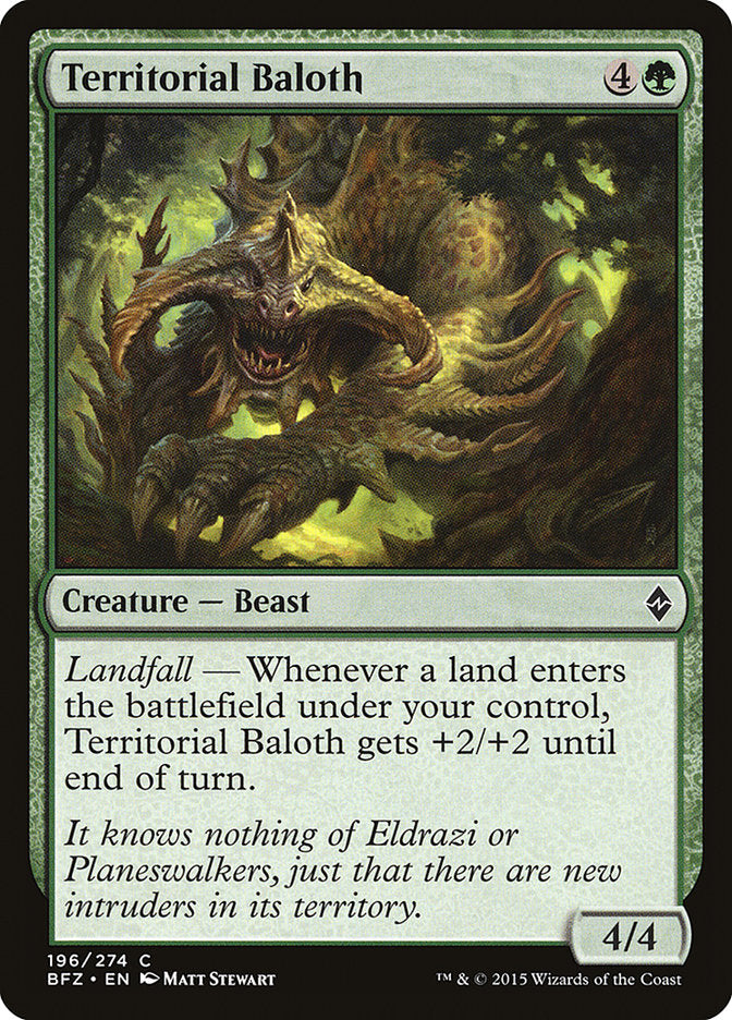 Territorial Baloth – Common Magic: The Gathering card from Battle for Zendikar (#196)