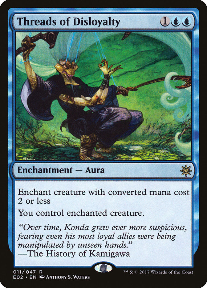 Threads of Disloyalty – Rare Magic: The Gathering card from Explorers of Ixalan (#11)