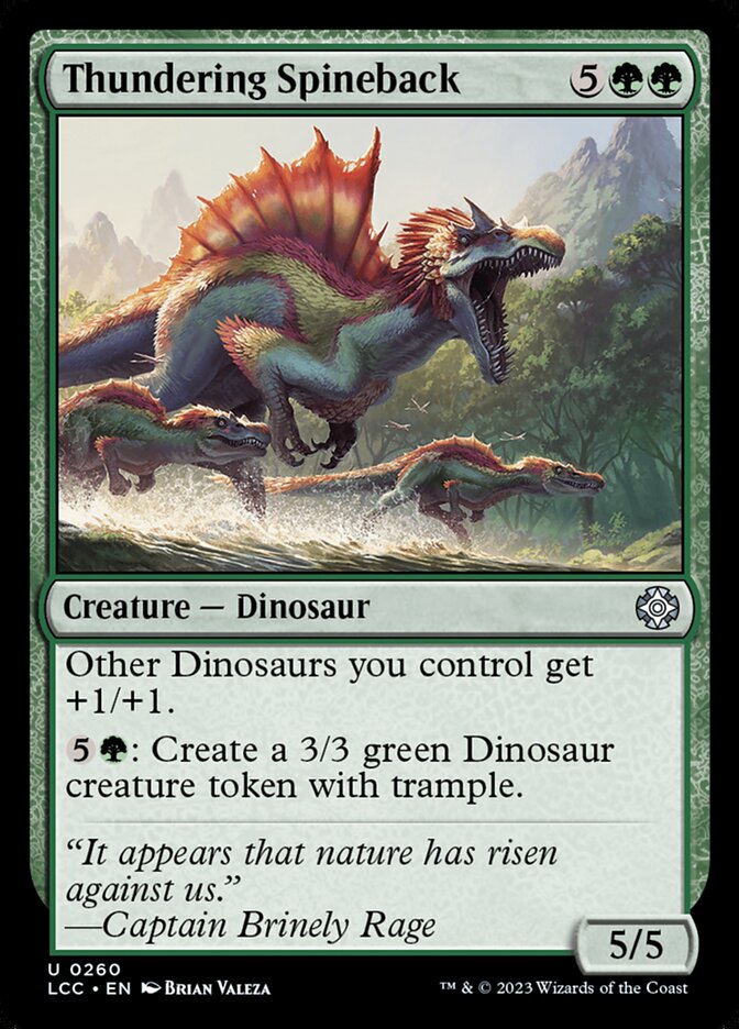 Thundering Spineback – Uncommon Magic: The Gathering card from The Lost Caverns of Ixalan Commander (#260)