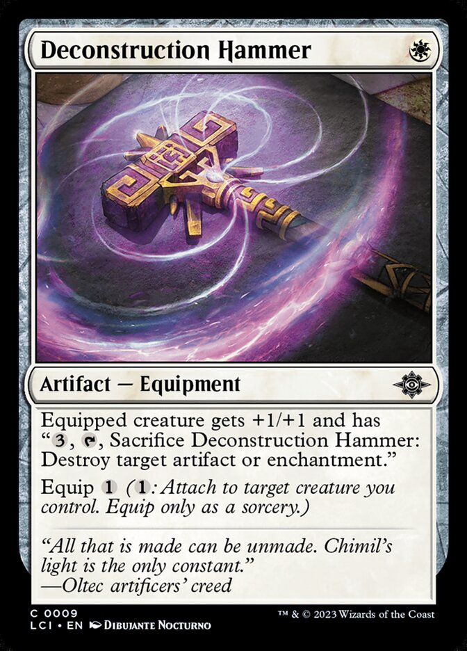 Deconstruction Hammer – Common Magic: The Gathering card from The Lost Caverns of Ixalan (#9)