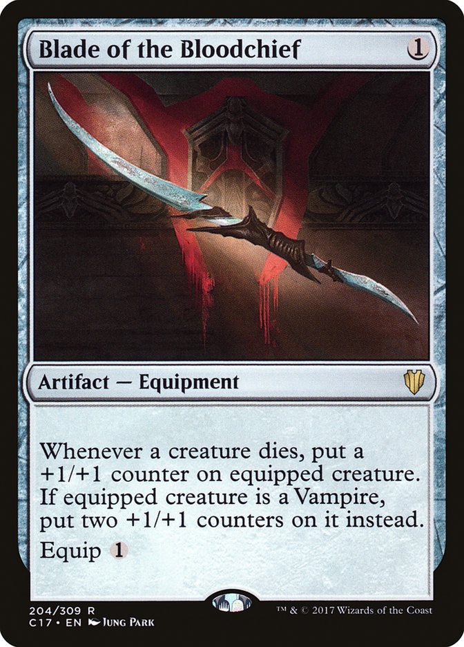Blade of the Bloodchief – Rare Magic: The Gathering card from Commander 2017 (#204)