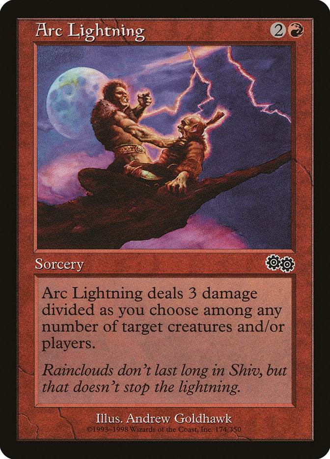 Arc Lightning – Common Magic: The Gathering card from Urza's Saga (#174)
