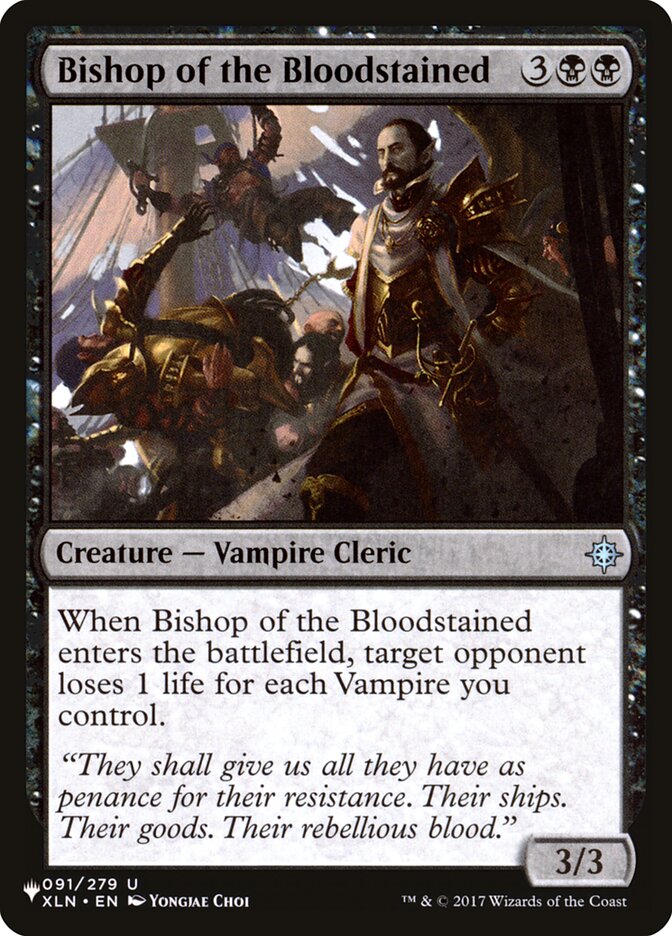 Bishop of the Bloodstained – Uncommon Magic: The Gathering card from The List (#XLN-91)
