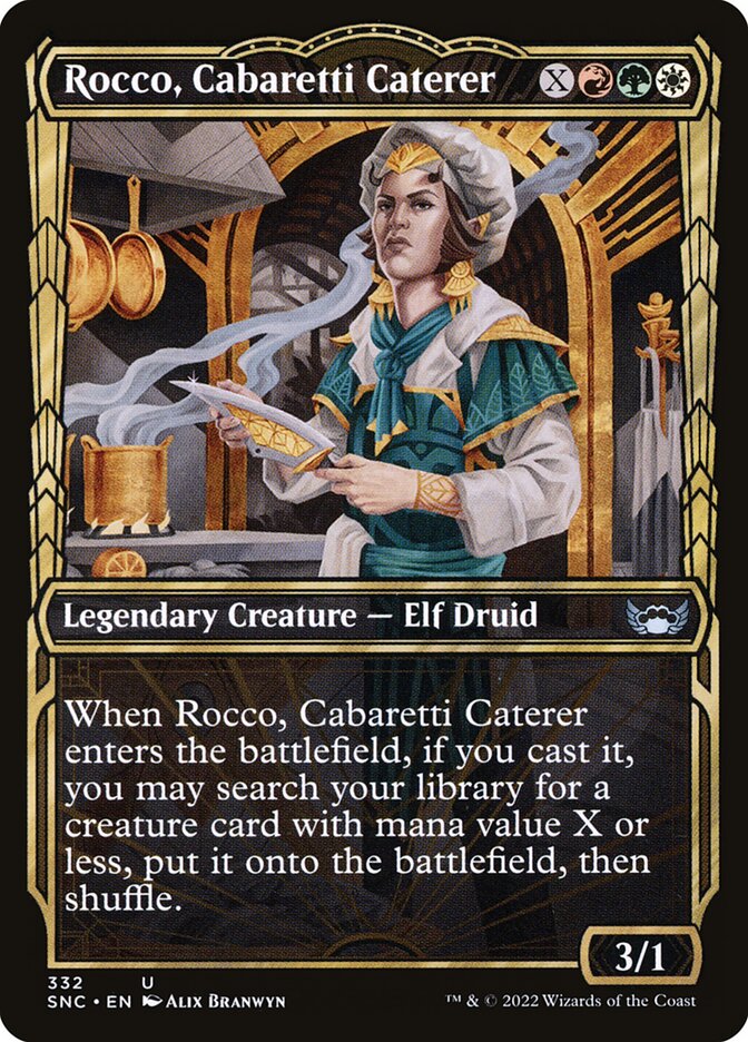 Rocco, Cabaretti Caterer – Uncommon Magic: The Gathering card from Streets of New Capenna (#332)