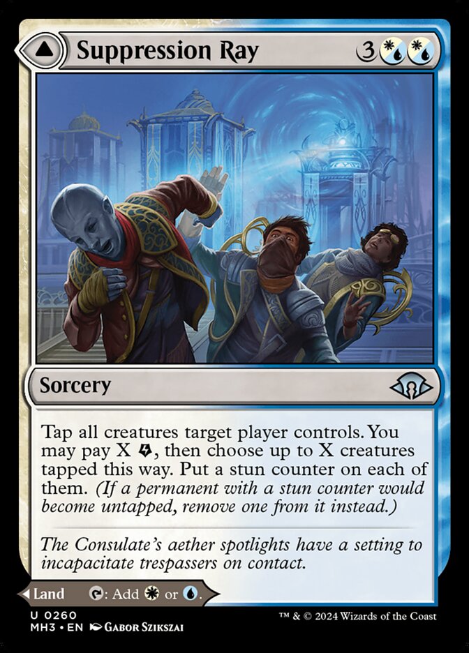 Suppression Ray // Orderly Plaza – Uncommon Magic: The Gathering card from Modern Horizons 3 (#260)