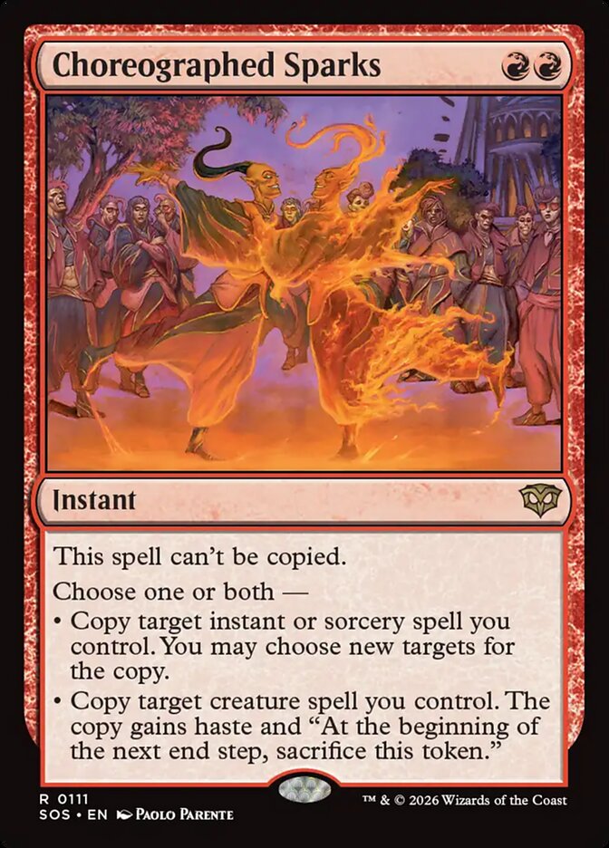 Choreographed Sparks – Rare Magic: The Gathering card from Secrets of Strixhaven (#111)