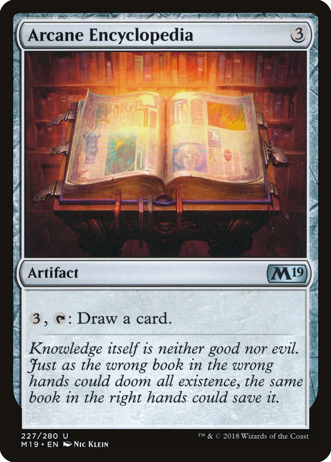 Arcane Encyclopedia – Uncommon Magic: The Gathering card from Core Set 2019 (#227)