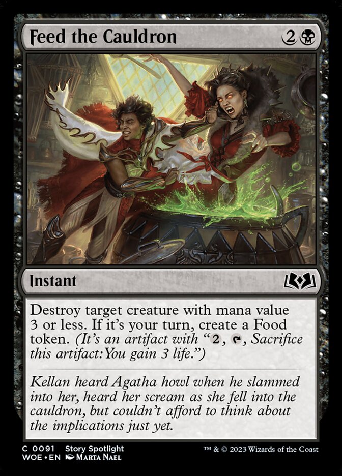 Feed the Cauldron – Common Magic: The Gathering card from Wilds of Eldraine (#91)