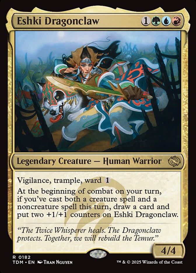 Eshki Dragonclaw – Rare Magic: The Gathering card from Tarkir: Dragonstorm (#182)