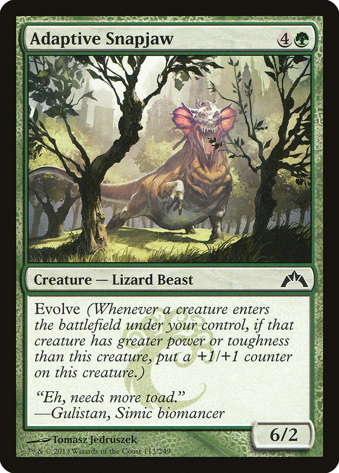 Adaptive Snapjaw – Common Magic: The Gathering card from Gatecrash (#113)
