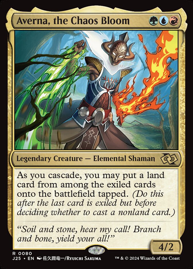 Averna, the Chaos Bloom – Rare Magic: The Gathering card from Foundations Jumpstart (#80)