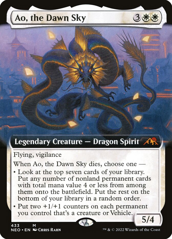 Ao, the Dawn Sky – Mythic Magic: The Gathering card from Kamigawa: Neon Dynasty (#433)