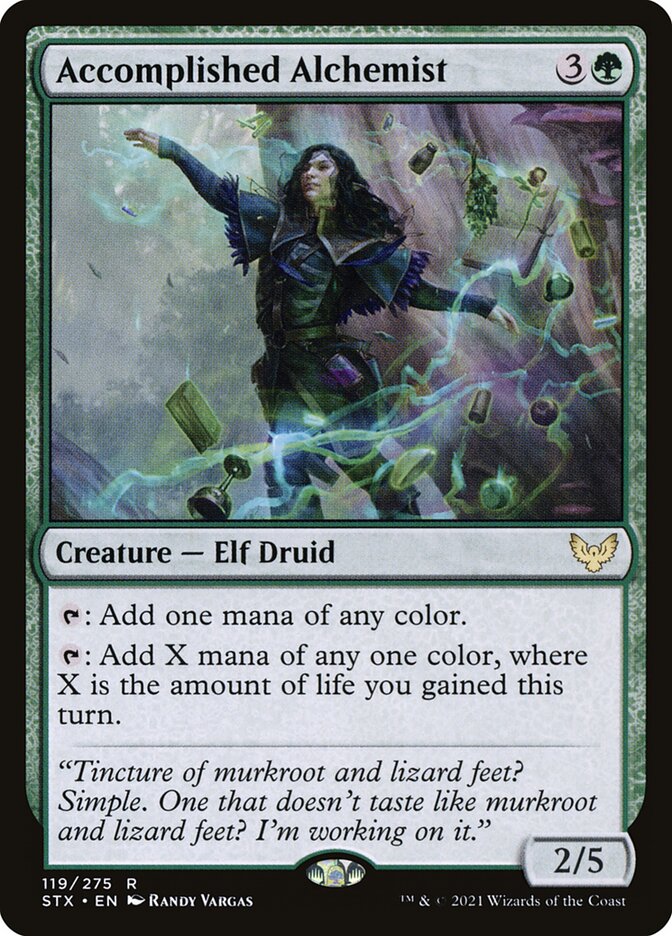 Accomplished Alchemist – Rare Magic: The Gathering card from Strixhaven: School of Mages (#119)