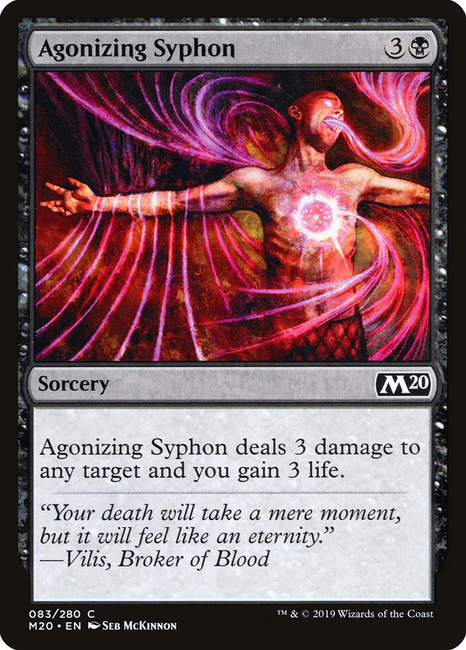 Agonizing Syphon – Common Magic: The Gathering card from Core Set 2020 (#83)