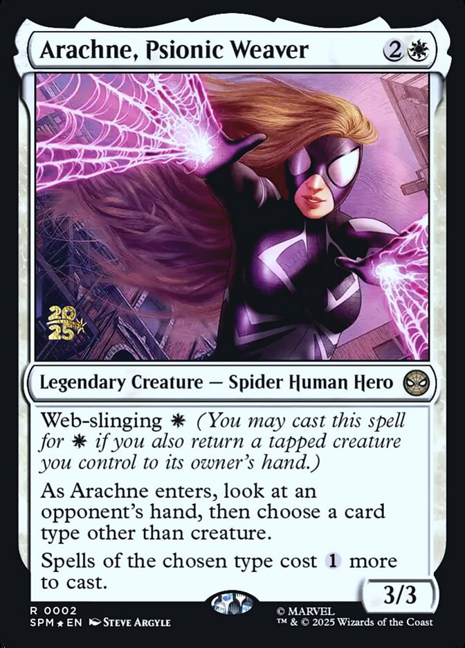 Arachne, Psionic Weaver – Rare Magic: The Gathering card from Marvel's Spider-Man Promos (#2s)