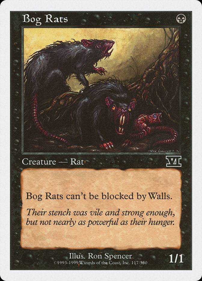 Bog Rats – Common Magic: The Gathering card from Classic Sixth Edition (#117)