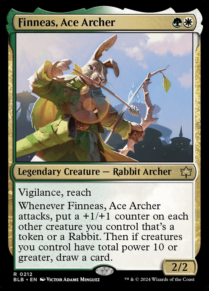 Finneas, Ace Archer – Rare Magic: The Gathering card from Bloomburrow (#212)