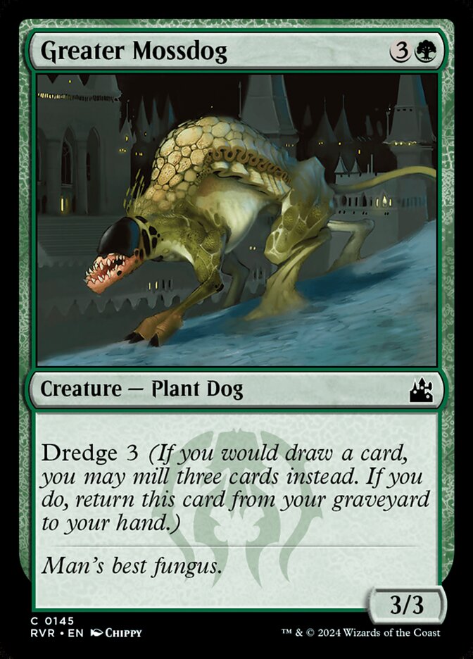 Greater Mossdog – Common Magic: The Gathering card from Ravnica Remastered (#145)