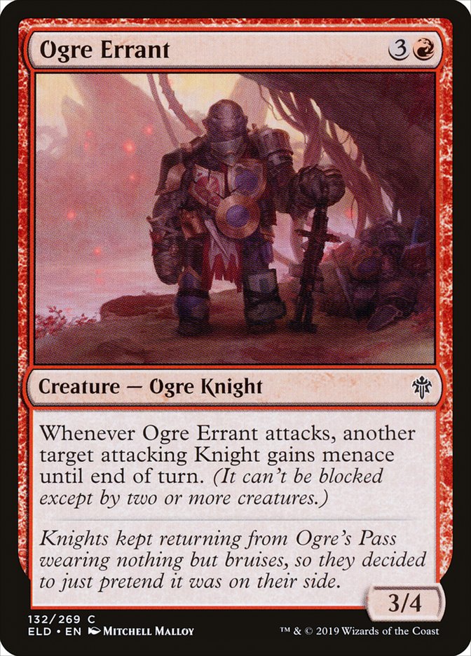 Ogre Errant – Common Magic: The Gathering card from Throne of Eldraine (#132)