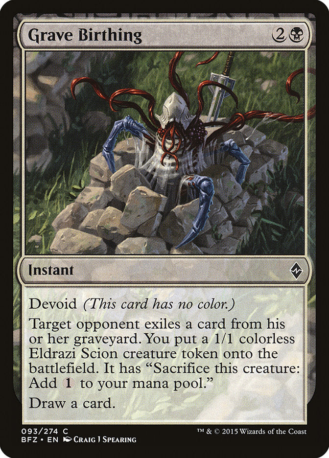 Grave Birthing – Common Magic: The Gathering card from Battle for Zendikar (#93)