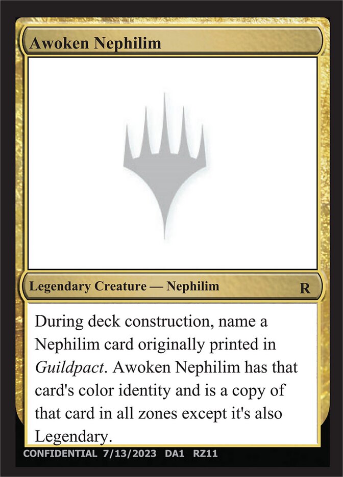 Awoken Nephilim – Rare Magic: The Gathering card from Unknown Event (#RZ11a)