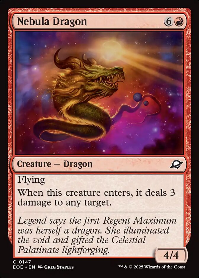 Nebula Dragon – Common Magic: The Gathering card from Edge of Eternities (#147)