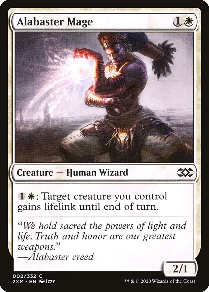 Alabaster Mage – Common Magic: The Gathering card from Double Masters (#2)