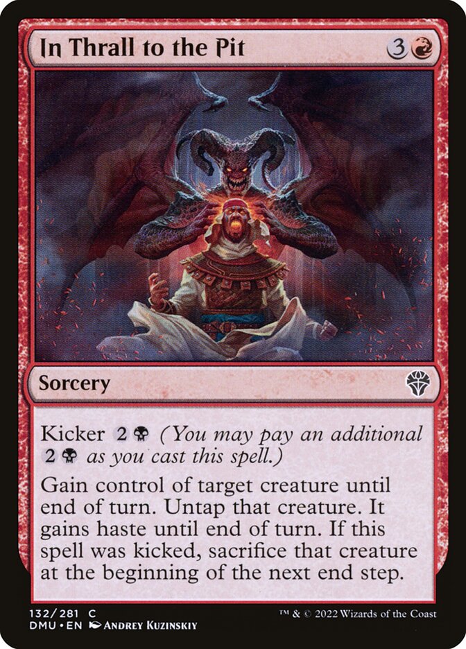 In Thrall to the Pit – Common Magic: The Gathering card from Dominaria United (#132)
