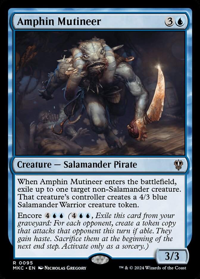Amphin Mutineer – Rare Magic: The Gathering card from Murders at Karlov Manor Commander (#95)