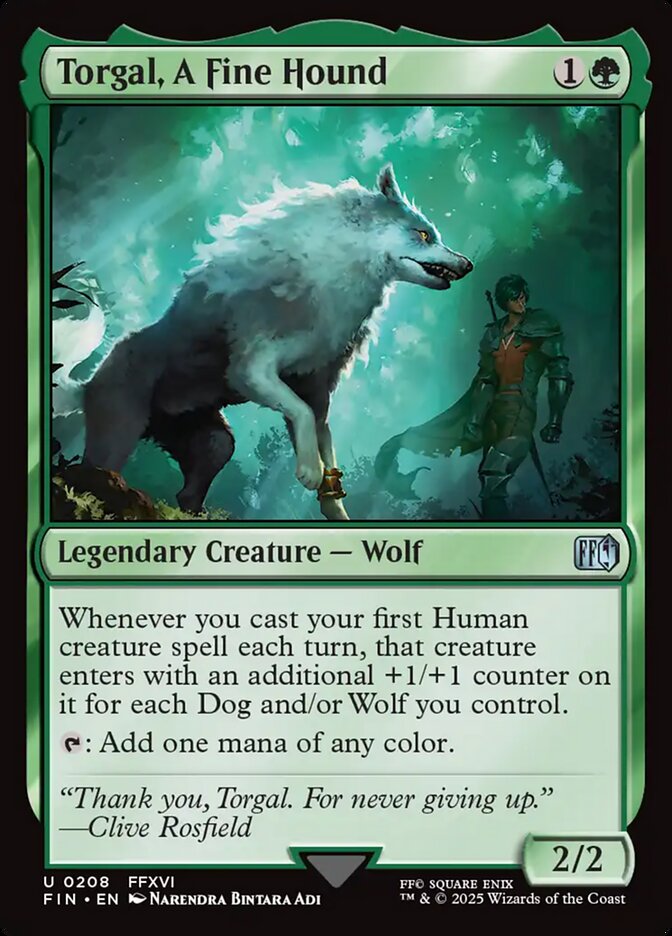 Torgal, A Fine Hound – Uncommon Magic: The Gathering card from Final Fantasy (#208)