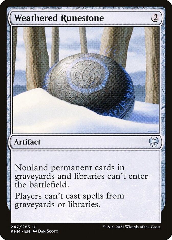Weathered Runestone – Uncommon Magic: The Gathering card from Kaldheim (#247)
