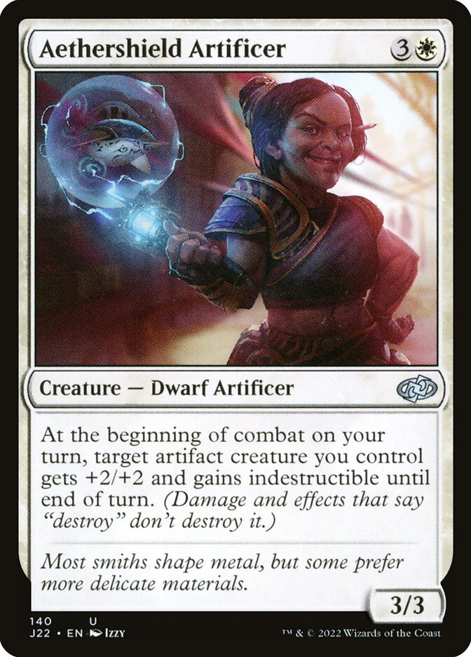 Aethershield Artificer – Uncommon Magic: The Gathering card from Jumpstart 2022 (#140)