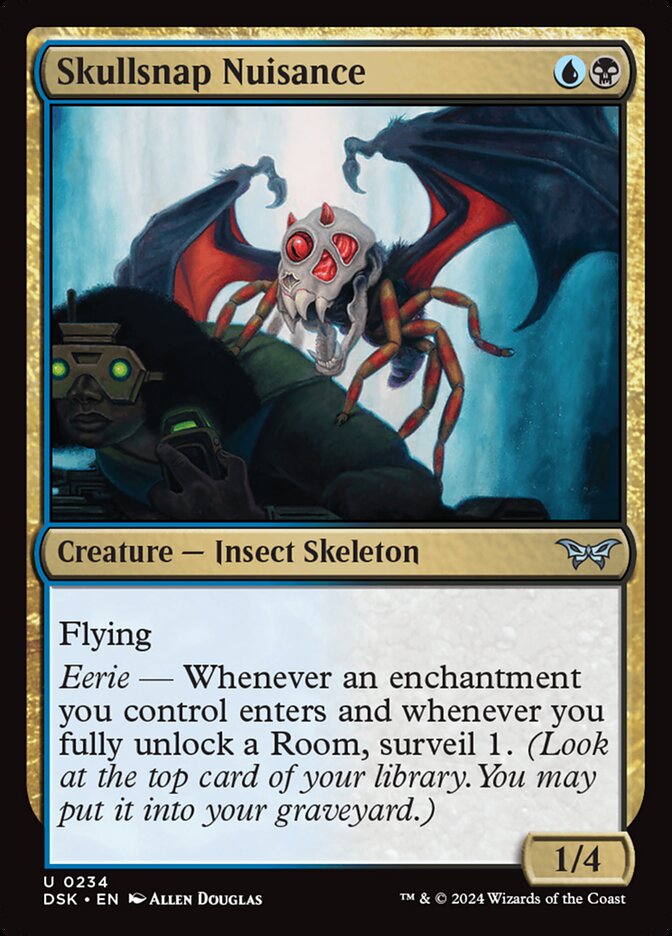 Skullsnap Nuisance – Uncommon Magic: The Gathering card from Duskmourn: House of Horror (#234)