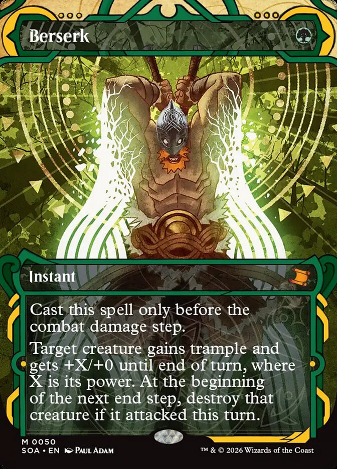 Berserk – Mythic Magic: The Gathering card from Secrets of Strixhaven Mystical Archive (#50)