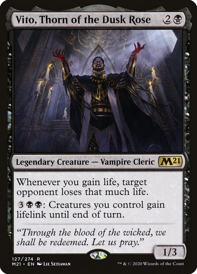 Vito, Thorn of the Dusk Rose – Rare Magic: The Gathering card from Core Set 2021 (#127)