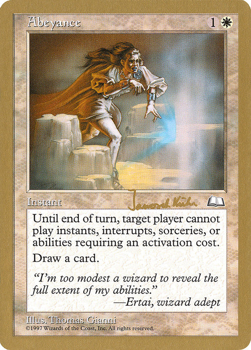 Abeyance – Rare Magic: The Gathering card from World Championship Decks 1997 (#jk1)