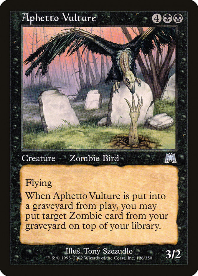 Aphetto Vulture – Uncommon Magic: The Gathering card from Onslaught (#126)