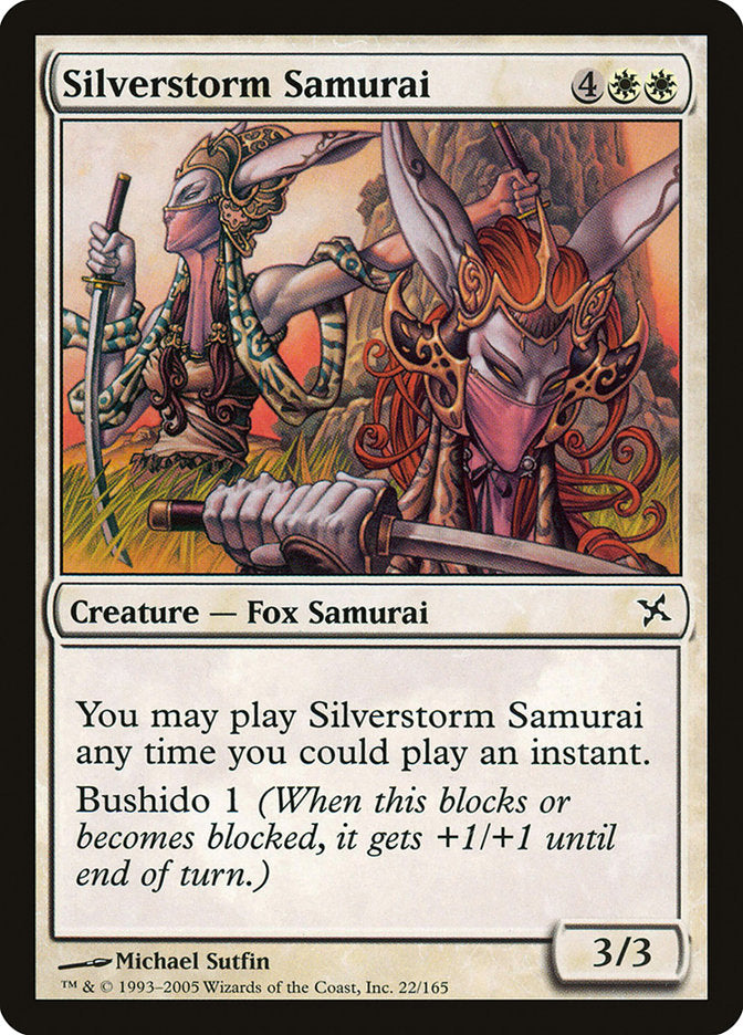 Silverstorm Samurai – Common Magic: The Gathering card from Betrayers of Kamigawa (#22)