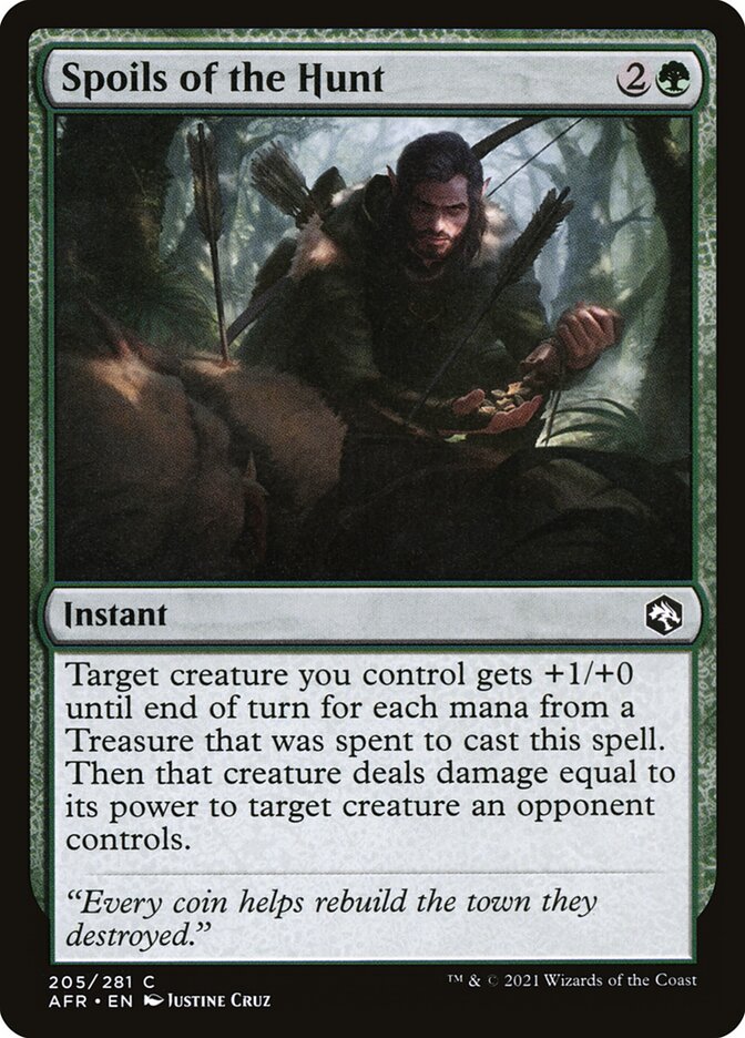 Spoils of the Hunt – Common Magic: The Gathering card from Adventures in the Forgotten Realms (#205)