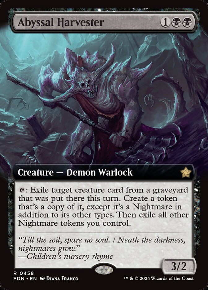 Abyssal Harvester – Rare Magic: The Gathering card from Foundations (#458)