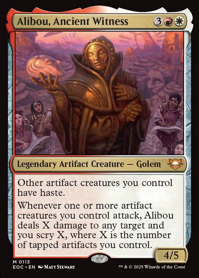 Alibou, Ancient Witness – Mythic Magic: The Gathering card from Edge of Eternities Commander (#113)