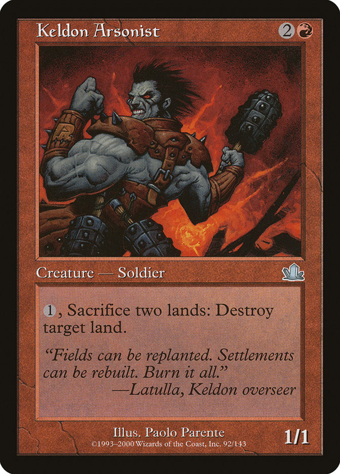 Keldon Arsonist – Uncommon Magic: The Gathering card from Prophecy (#92)