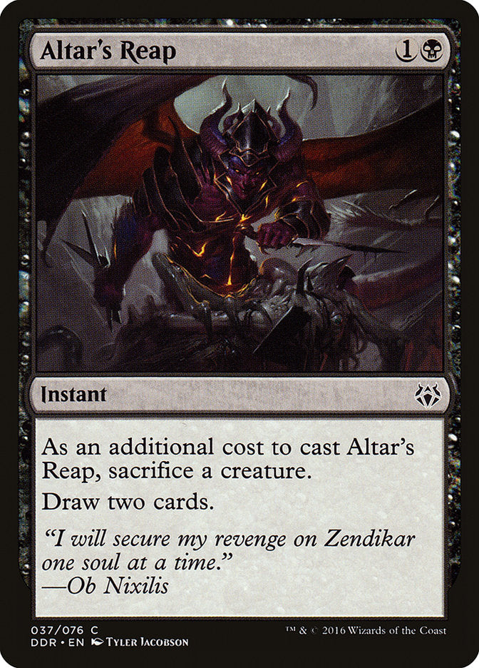 Altar's Reap – Common Magic: The Gathering card from Duel Decks: Nissa vs. Ob Nixilis (#37)