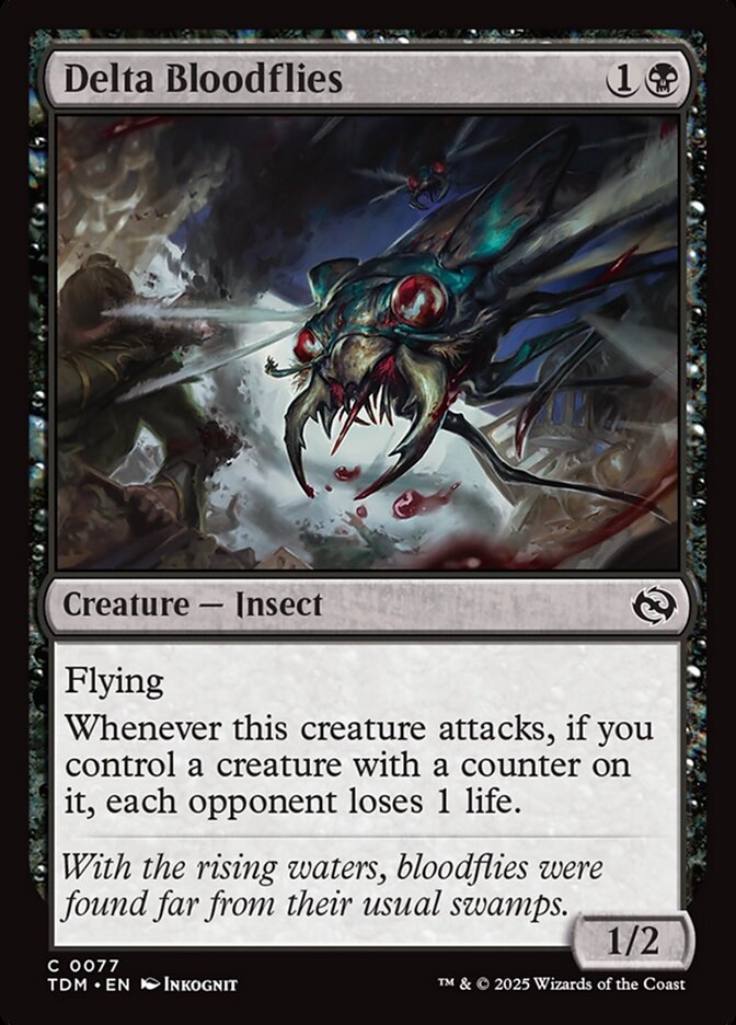 Delta Bloodflies – Common Magic: The Gathering card from Tarkir: Dragonstorm (#77)