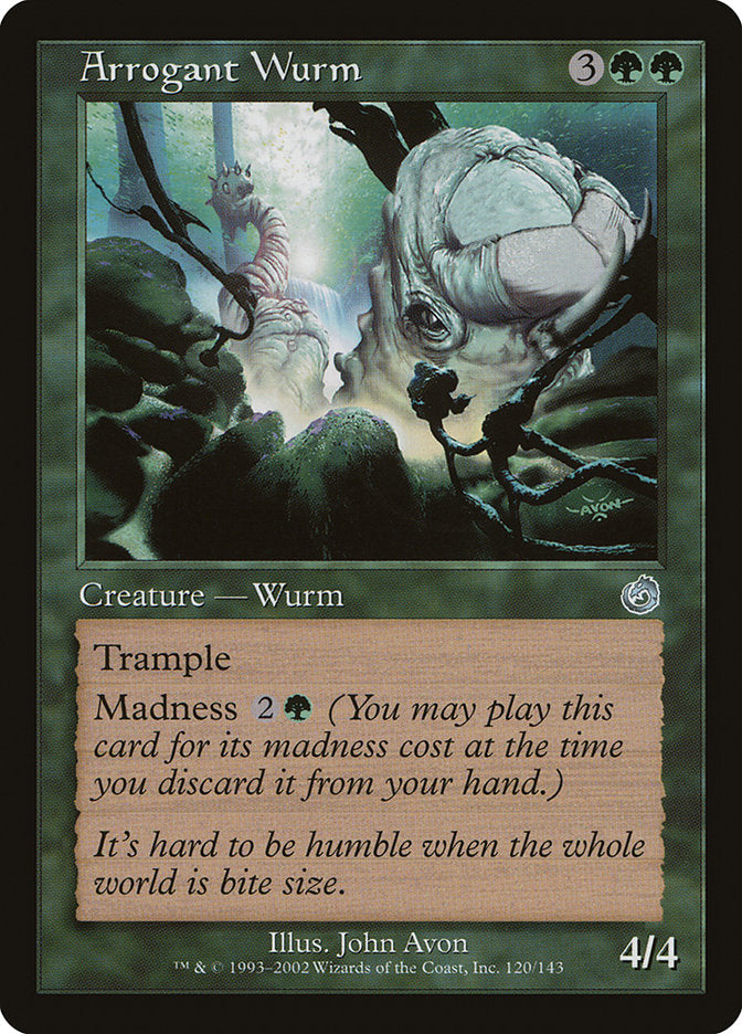 Arrogant Wurm – Uncommon Magic: The Gathering card from Torment (#120)