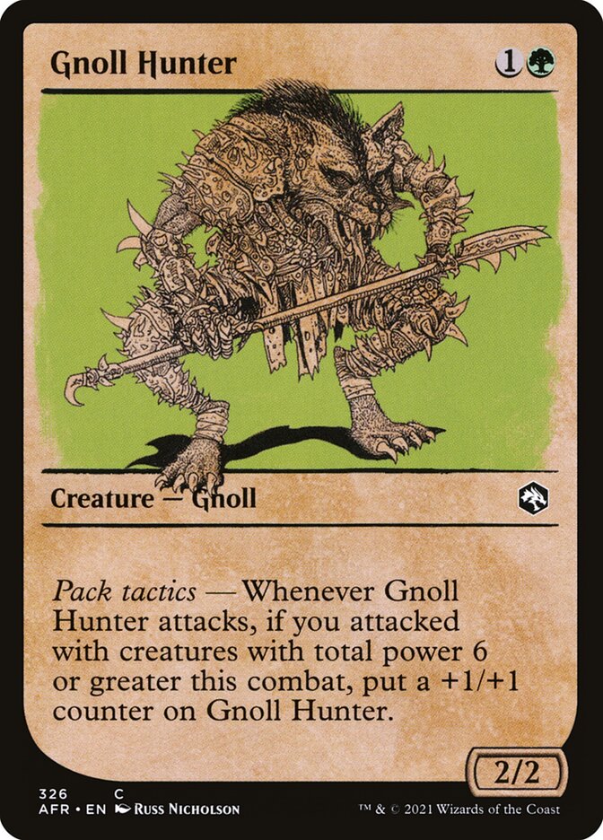 Gnoll Hunter – Common Magic: The Gathering card from Adventures in the Forgotten Realms (#326)