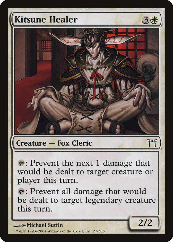 Kitsune Healer – Common Magic: The Gathering card from Champions of Kamigawa (#27)