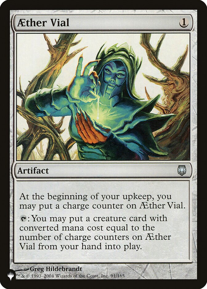 Aether Vial – Uncommon Magic: The Gathering card from The List (#DST-91)